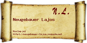 Neugebauer Lajos névjegykártya