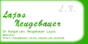 lajos neugebauer business card